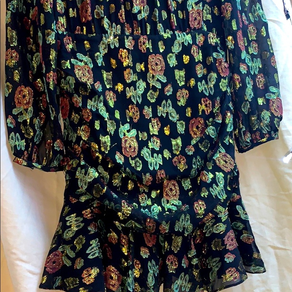 *VERONICA BEARD* ~ SILK BLEND SHIMMERY ROSE DRESS - Picture 5 of 12